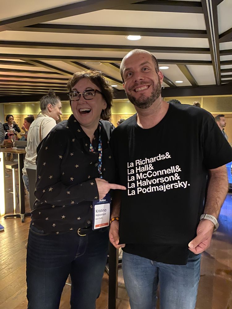Mario with Kristina Halvorson at Button Conference