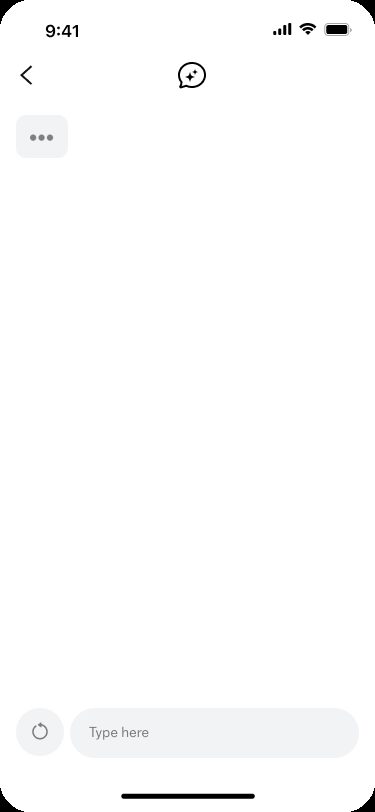 Chat state: empty, before anything is typed